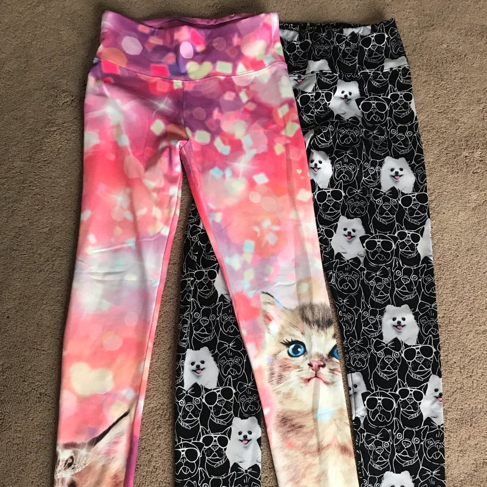 Two pairs of Justice Leggings